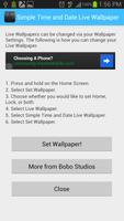 Simple Time and Date Wallpaper captura de pantalla 2