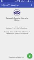 Poster BZU CGPA Calculator