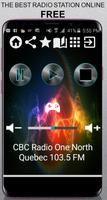 CBC Radio One North Quebec 103.5 FM CA App Radio F الملصق