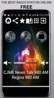 Poster CJME News Talk 980 AM Regina 980 AM CA App Radio F