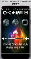 KIX106 CKKX-FM High Prairie 106.9 FM CA App Radio Affiche