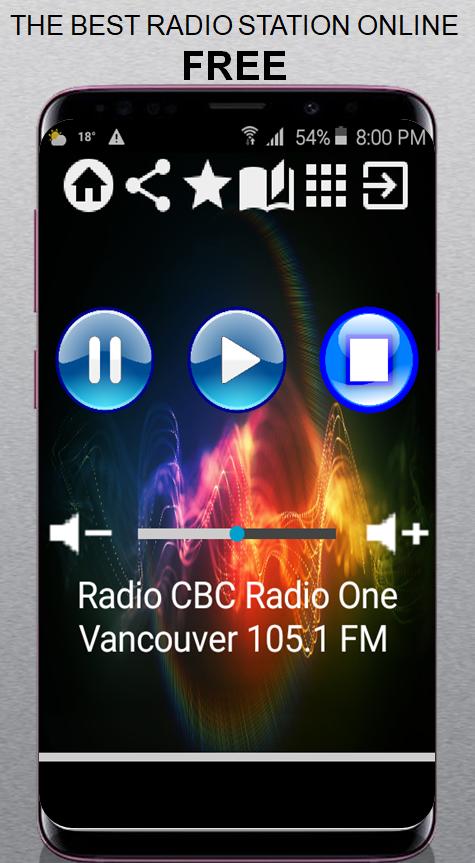 CA Radio CBC Radio One Vancouver 105.1 FM App Radi for Android - APK  Download