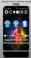 CA Radio POP RADIO 100.9 FM station Quebec 100.9 F الملصق