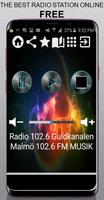 SV Radio 102.6 Guldkanalen Malmö 102.6 FM App Radi الملصق