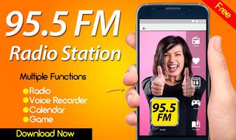 95.5 Radio Station FM Affiche