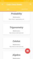Code Cheat Sheets تصوير الشاشة 1