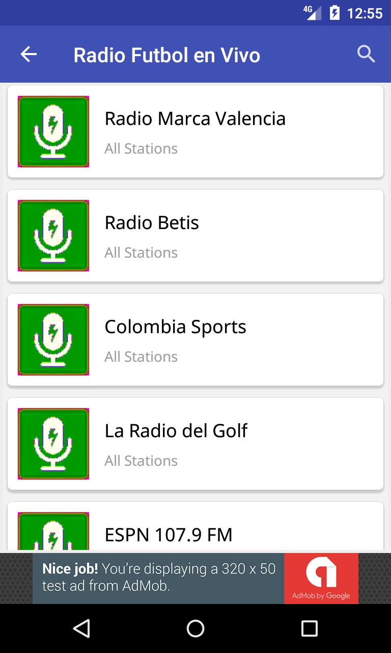 Descarga de APK de Radio Futbol en Vivo para Android