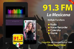 La Mexicana 91.3 Radio de Mexico Gratis Radio FM ảnh chụp màn hình 1