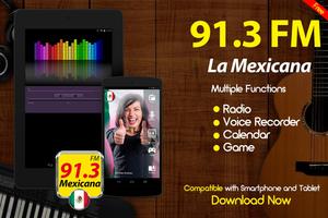 La Mexicana 91.3 Radio de Mexico Gratis Radio FM ảnh chụp màn hình 2