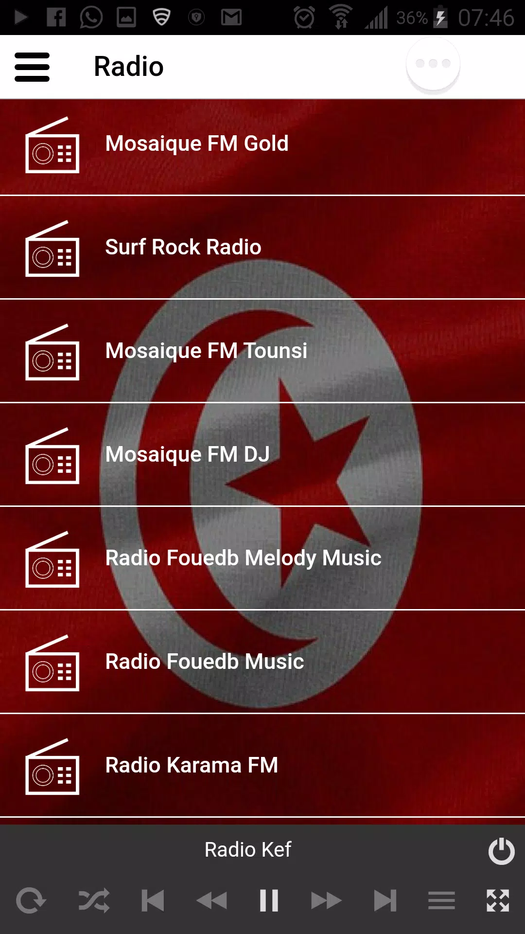 Radio Kef Live Fm Radio Tunisie Mosaique Fm APK pour Android Télécharger