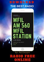 WFIL AM 560 - WFIL ONLINE FREE APP RADIO الملصق