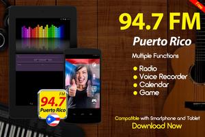 94.7 FM Puerto Rico Radio Puerto Rico Gratis capture d'écran 2