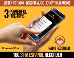 Grabar Radio 100.3 FM Radio Station en Espanol الملصق