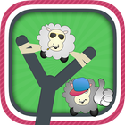 Twin Sheep Slingshot - Physics ไอคอน