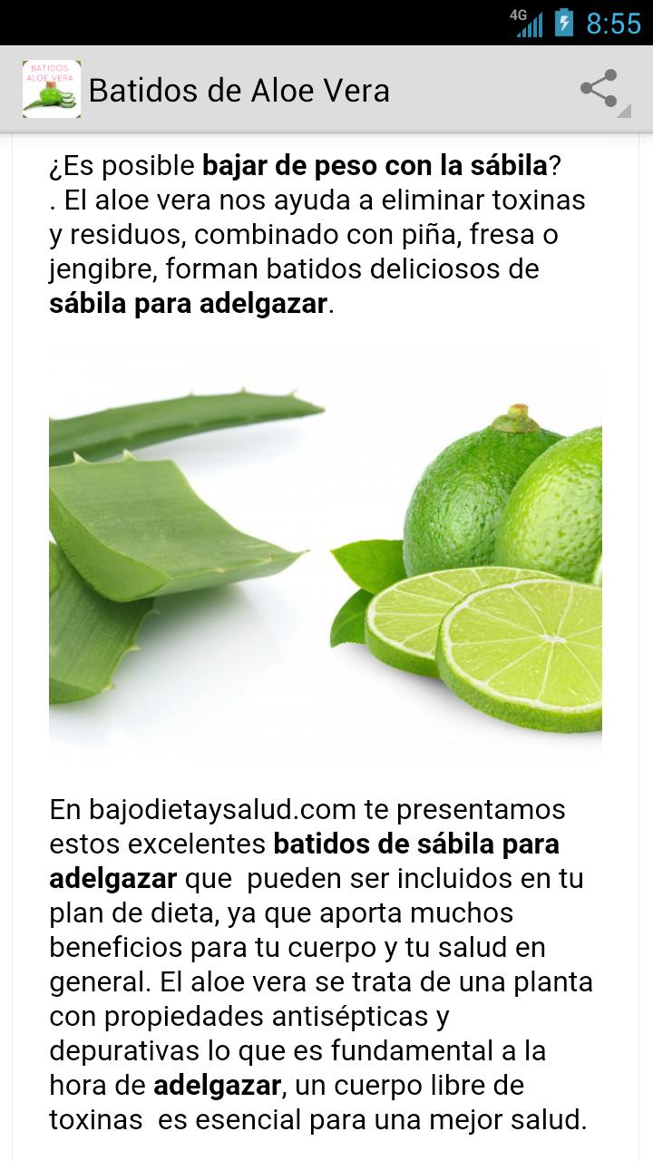 Para adelgazar con sabila