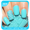 DIY Golden Lightning Tape Nail Art APK