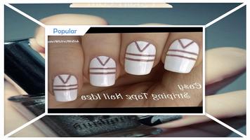 DIY Golden Lightning Tape Nail Art capture d'écran 3