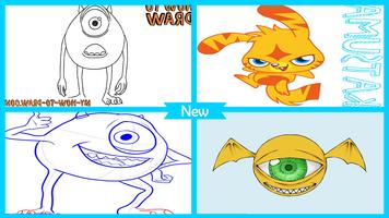 Easy Drawing Monster Step by Step Plakat