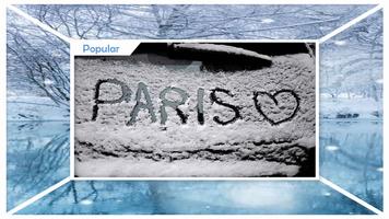 پوستر Snow in Paris Wallpaper