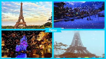 Snow in Paris Wallpaper ภาพหน้าจอ 2