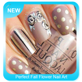 Perfect Fall Flower Nail Art
