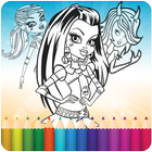 آیکون‌ How To Color Monster High