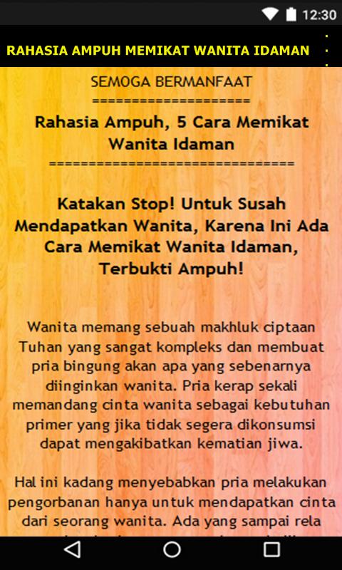 Rahasia Cara Memikat Wanita Idaman Kita Terampuhå®‰å
