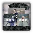 Rain Video with Photo frames icône