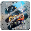 Natural Rainy Glass Theme APK