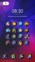Hexagon Glass - Icon Pack Affiche