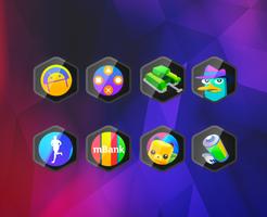 Hexagon Glass - Icon Pack ภาพหน้าจอ 1