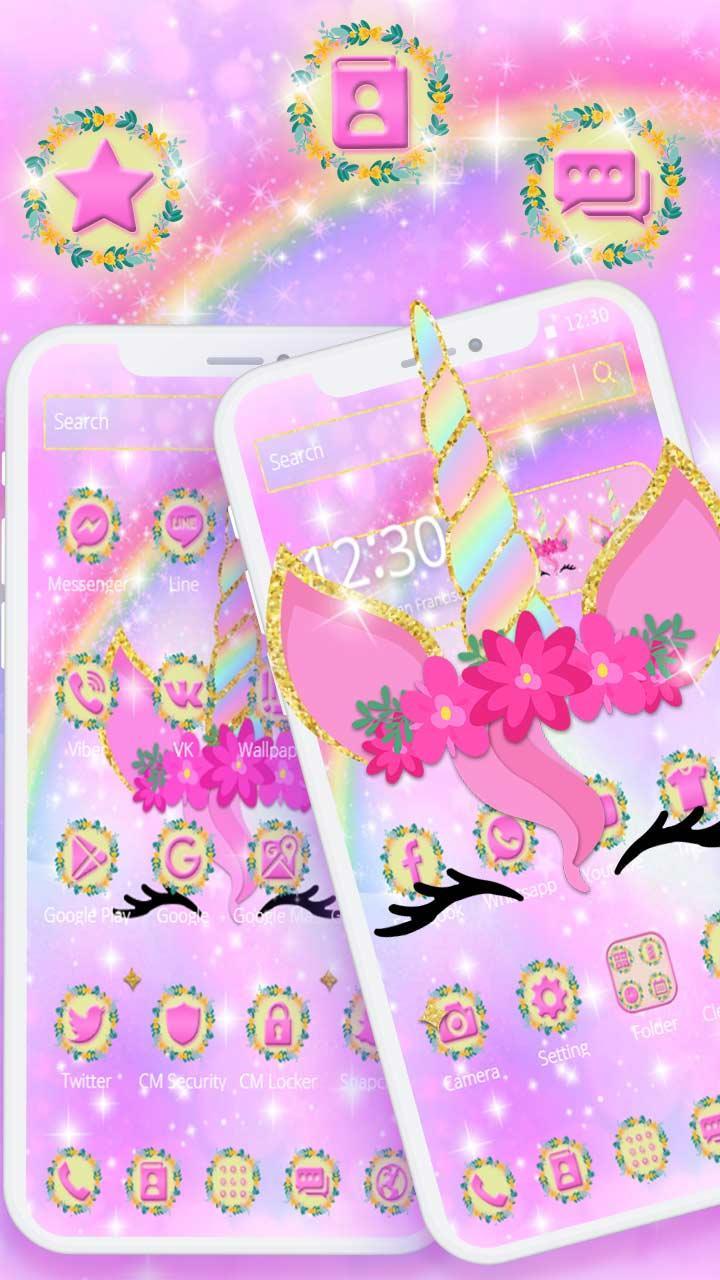 Rainbow Flower Unicorn Theme For Android Apk Download - flower unicorn roblox