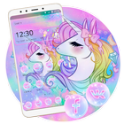 Rainbow Shiny Unicorn Theme icône