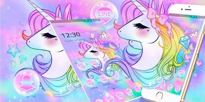 Rainbow Shiny Unicorn Theme capture d'écran 3
