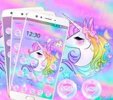 Rainbow Shiny Unicorn Theme capture d'écran 1