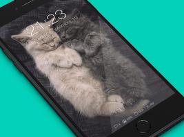 برنامه‌نما Cat Cute Wallpaper Lockscreen عکس از صفحه