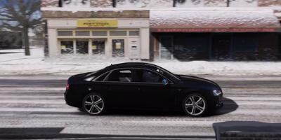 S8 Driving Audi Winter 3D plakat