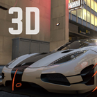 कार रेस Koenigsegg 3D आइकन