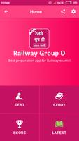 Railway group D 100%  RRB Taiyari : QUIZ plakat