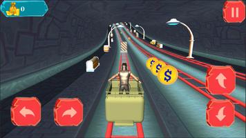 Gold Miner Speed Rail Rush 3D تصوير الشاشة 1
