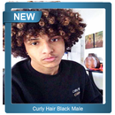 Kręcone włosy Czarny mężczyzna aplikacja