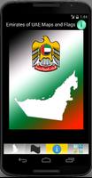 Emirates of UAE, Maps & Flags Affiche