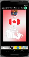 Canada Province Maps and Flags पोस्टर