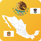 Mexico State Maps and Flags-icoon