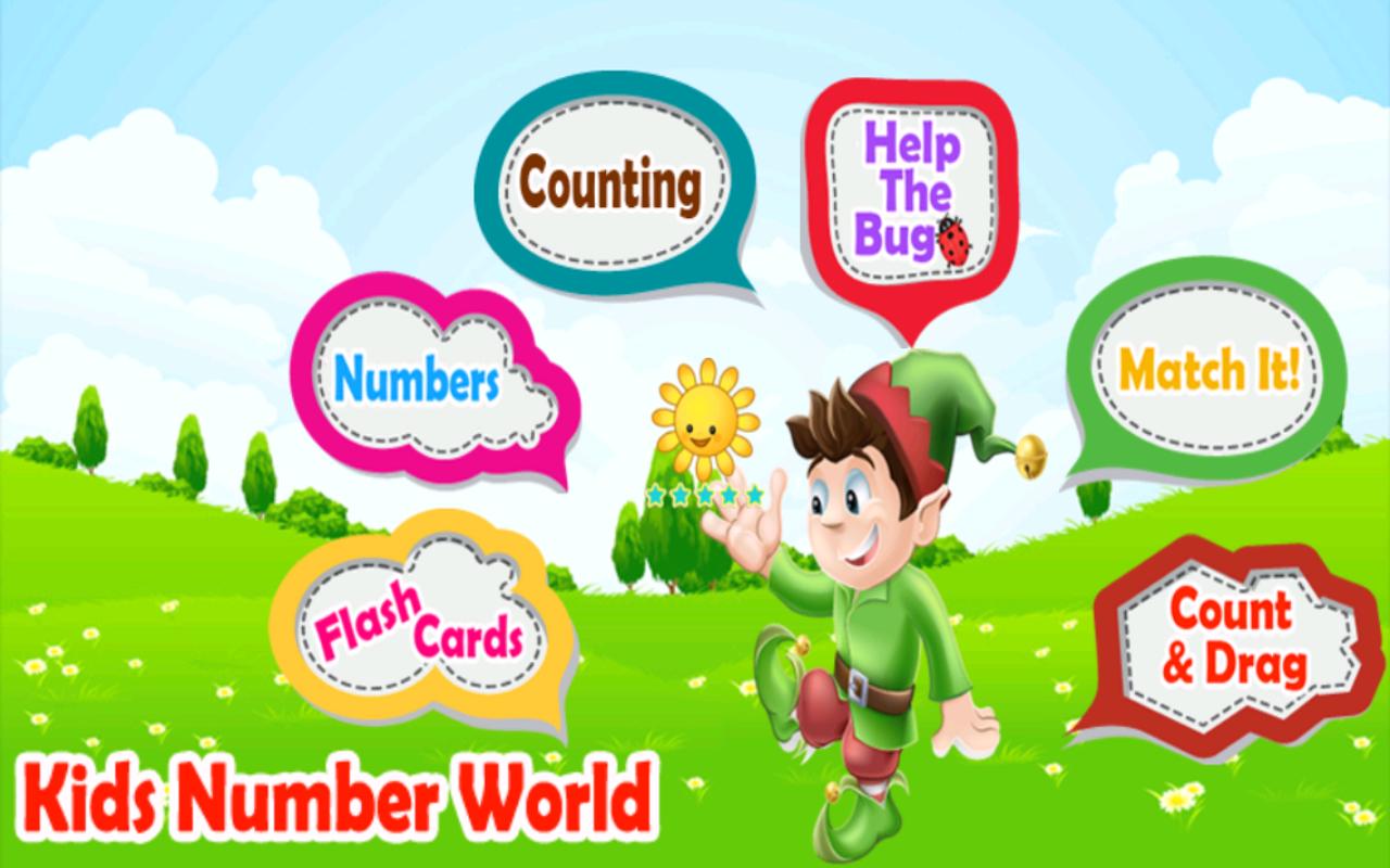 The World of numbers. Match kids