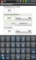 برنامه‌نما Leave Calculator عکس از صفحه