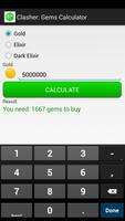 برنامه‌نما Clasher: Gems Calculator عکس از صفحه