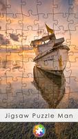 Jigsaw Puzzle Man الملصق