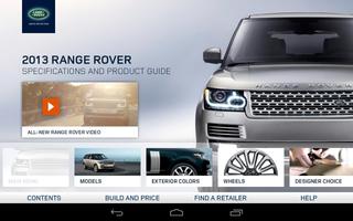 2013 Range Rover Spec Guide poster