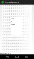 Text to Morse Code (Beta) Affiche